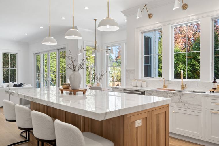 Marble kitchen, Summit, NJ